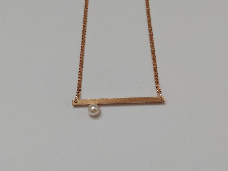 Ketting staafje parel