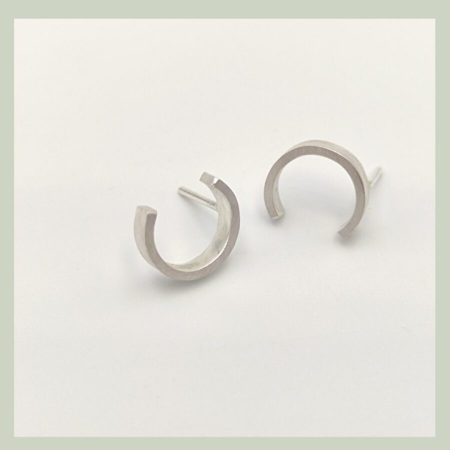Oorbellen Circle open small zilver Katrien De Bisschop